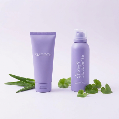 Clarivite gentle body hair removal duo: cream and spray with aloe, ginseng and crocus