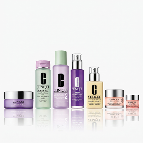 Clinique 7-Piece Skin Renewal System — all seven products, clean studio shot on white background