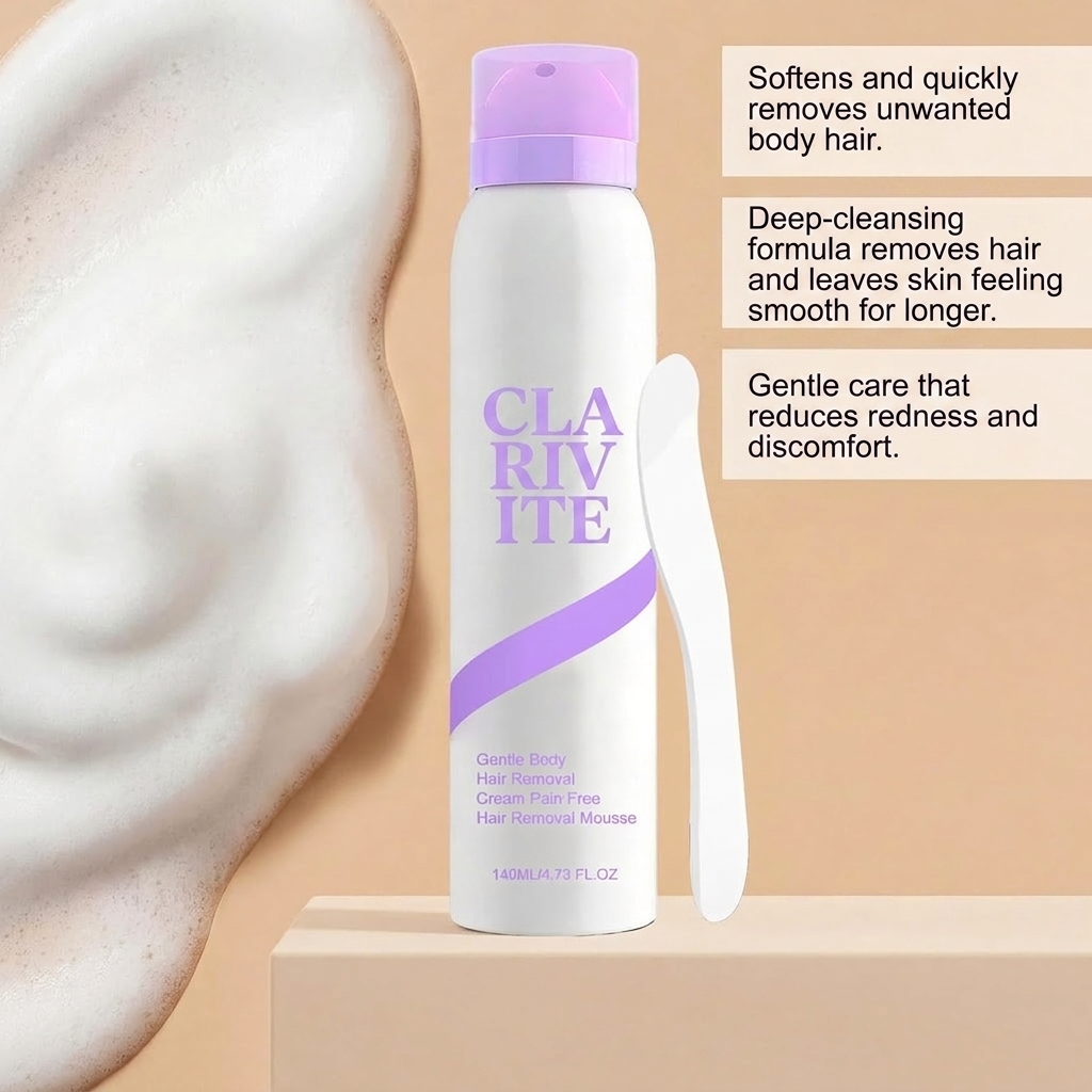 Clarivite spray with foam texture: softens hair, deep-cleansing formula, gentle on skin